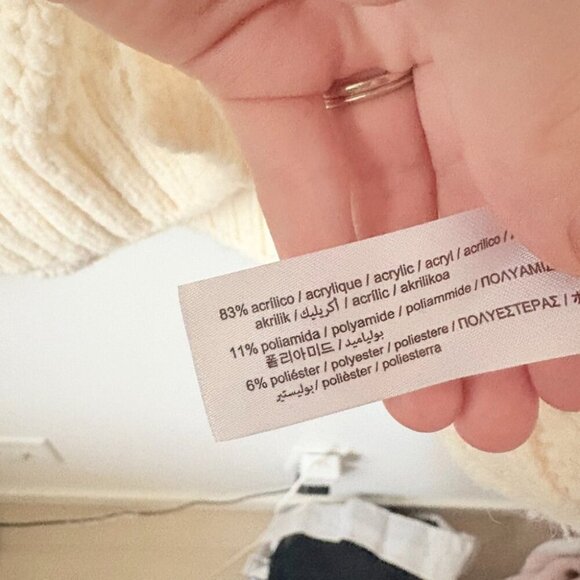 Zara Pompom Knit Cardigan Jacket Bloggers Favourite Cream Ecru Size Small - Picture 9 of 10